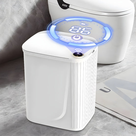 Smart Touchless Trash Can – Rechargeable Motion Sensor Bin with LED Display