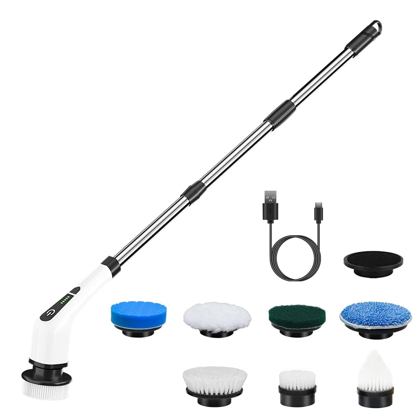 Electric Spin Scrubber with Multi-Brush Heads