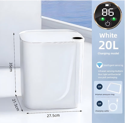 Smart Touchless Trash Can – Rechargeable Motion Sensor Bin with LED Display