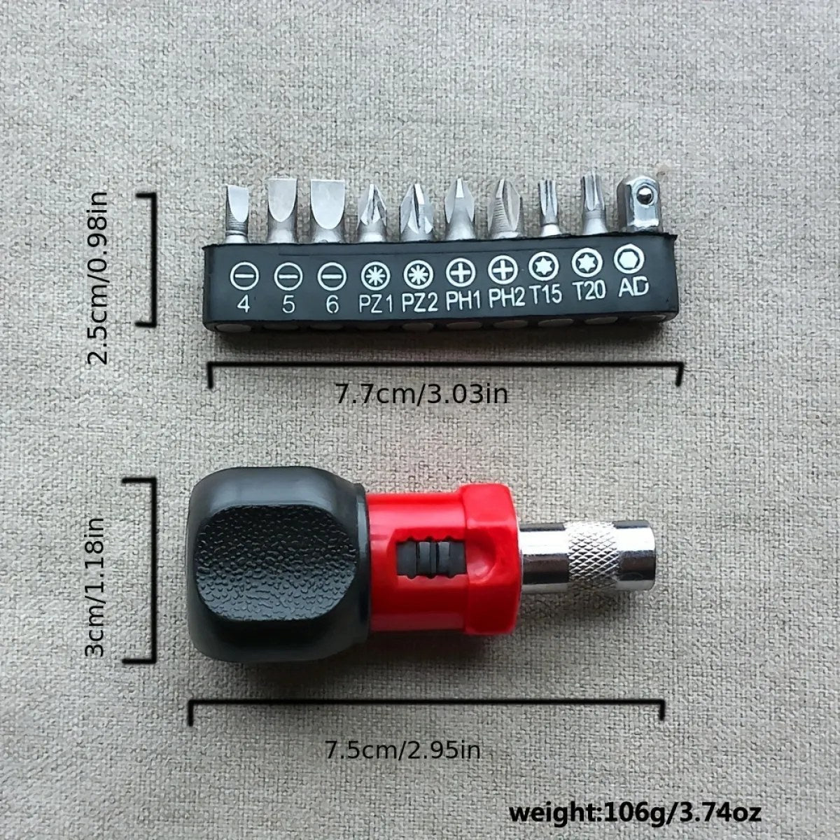 Mini Multifunctional Scraper Screwdriver Set,Reversible Steel Connector With Quick Action And Variety Of Pins, Durable Hand Tool Kit