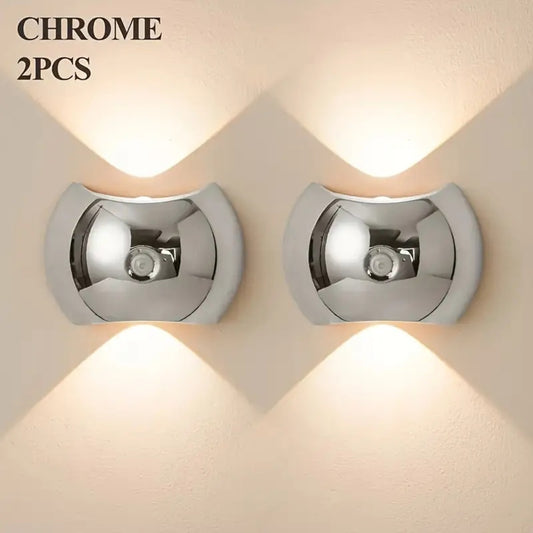 LED Modern Indoor Wall Light With Motion Sensor 3 Color Modes 2700K 4500K 6500K USB Rechargeable Magnetic Portable Wall Sconce For Living Room Bedroom 2 Packs